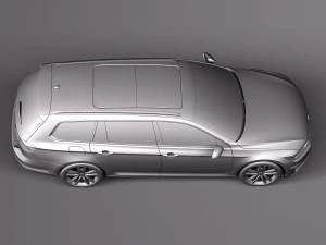 Volkswagen Passat Variant GTE 2016 3D Model