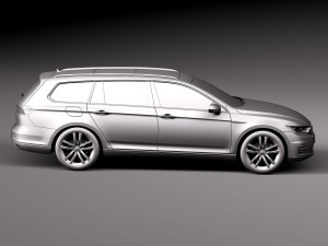 Volkswagen Passat Variant GTE 2016 3D Model