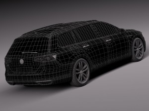 Volkswagen Passat Variant GTE 2016 3D Model