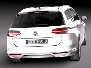 Volkswagen Passat Variant GTE 2016 3D Model