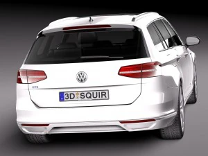 Volkswagen Passat Variant GTE 2016 3D Model