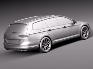 Volkswagen Passat Variant GTE 2016 3D Model