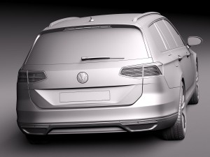 Volkswagen Passat Variant GTE 2016 3D Model