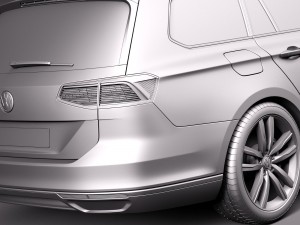 Volkswagen Passat Variant GTE 2016 3D Model