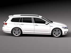 Volkswagen Passat Variant GTE 2016 3D Model