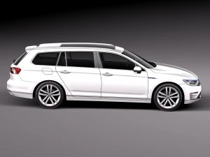Volkswagen Passat Variant GTE 2016 3D Model