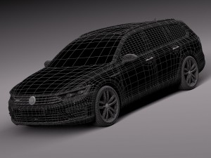 Volkswagen Passat Variant GTE 2016 3D Model