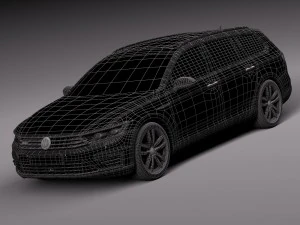 Volkswagen Passat Variant GTE 2016 3D Model