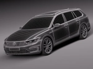 Volkswagen Passat Variant GTE 2016 3D Model