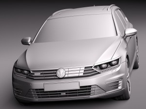 Volkswagen Passat Variant GTE 2016 3D Model