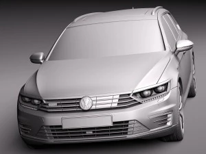Volkswagen Passat Variant GTE 2016 3D Model