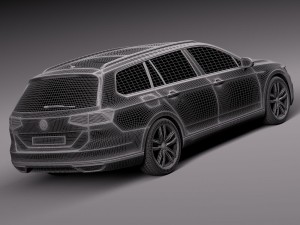 Volkswagen Passat Variant GTE 2016 3D Model