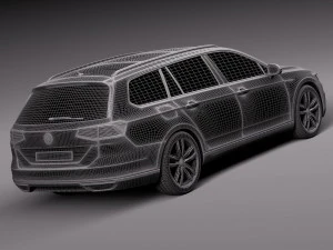 Volkswagen Passat Variant GTE 2016 3D Model