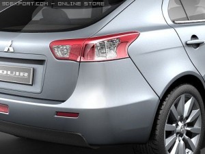 Mitsubishi Lancer SportBack 2009 3D Model