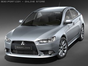 Mitsubishi Lancer SportBack 2009 3D Model