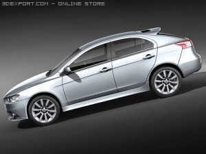 Mitsubishi Lancer SportBack 2009 3D Model