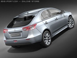 Mitsubishi Lancer SportBack 2009 3D Model