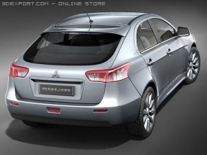 Mitsubishi Lancer SportBack 2009 3D Model
