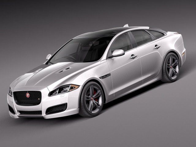 Jaguar XJR 2016 3D Модель .c4d .max .obj .3ds .fbx .stl .blend 