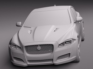 Jaguar XJR 2016 3D Модель