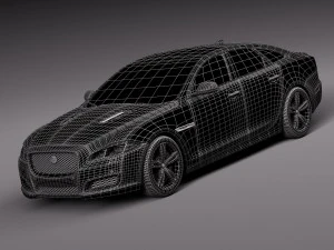 Jaguar XJR 2016 3D Model