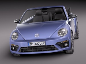 Volkswagen Beetle Convertible R-line 2015 3D 모델