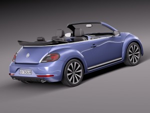 Volkswagen Beetle Convertible R-line 2015 3D 모델