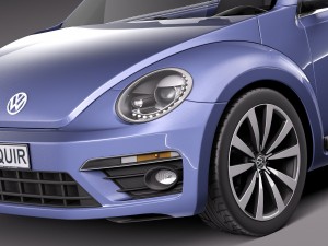 Volkswagen Beetle Convertible R-line 2015 3D 모델