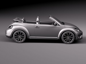 Volkswagen Beetle Convertible R-line 2015 3D 모델