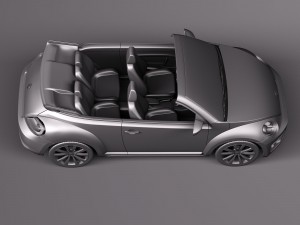 Volkswagen Beetle Convertible R-line 2015 3D 모델