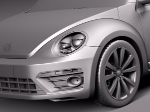 Volkswagen Beetle Convertible R-line 2015 3D 모델