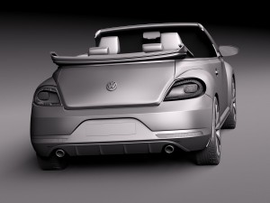Volkswagen Beetle Convertible R-line 2015 3D 모델