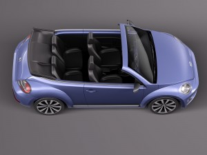 Volkswagen Beetle Convertible R-line 2015 3D 모델