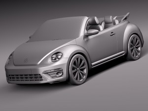 Volkswagen Beetle Convertible R-line 2015 3D 모델