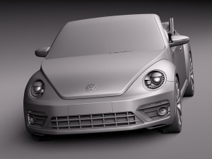 Volkswagen Beetle Convertible R-line 2015 3D 모델