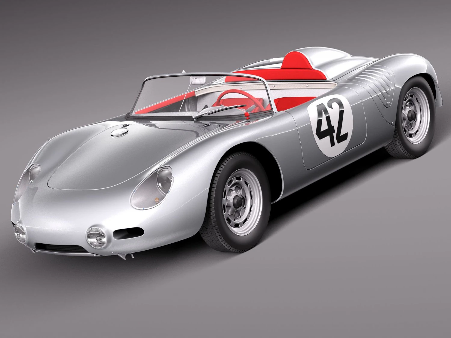Porsche 718 RS60 Spider 3D Model .c4d .max .obj .3ds .fbx .stl .blend 