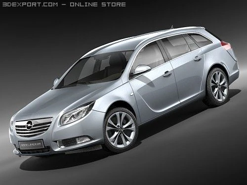 Opel Insignia Sports Tourer 3D Model .c4d .max .obj .3ds .fbx .stl .blend 
