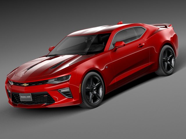 Chevrolet Camaro SS 2016 3D Модель .c4d .max .obj .3ds .fbx .stl .blend 