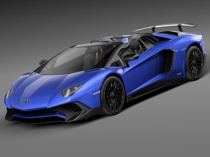 Aventador LP750-4 SV Roadster 2016 3D 모델