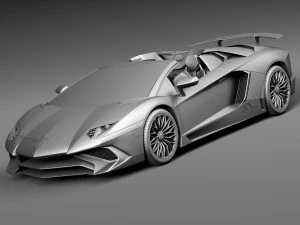 Aventador LP750-4 SV Roadster 2016 3D Model