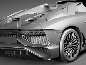 Aventador LP750-4 SV Roadster 2016 Modèle 3D