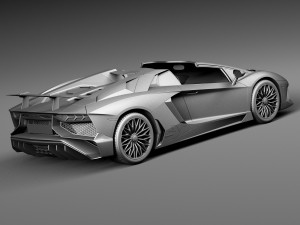 Aventador LP750-4 SV Roadster 2016 Modèle 3D