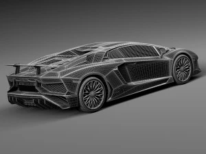 Aventador LP750-4 SV Roadster 2016 3D Model