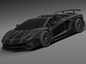 Aventador LP750-4 SV Roadster 2016 3D Model