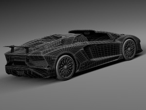 Aventador LP750-4 SV Roadster 2016 Modèle 3D