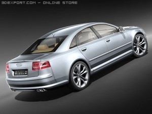 Audi S8 2009 3D Modell
