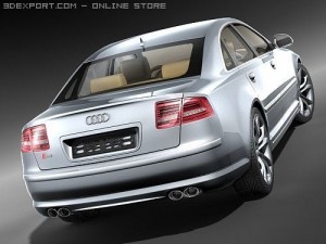 Audi S8 2009 3D Modell