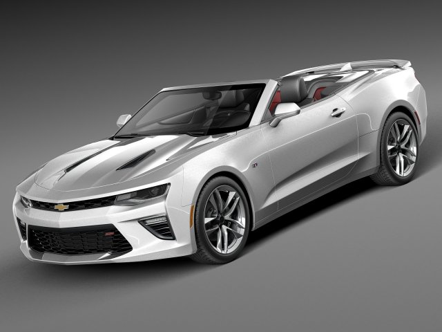 Chevrolet Camaro SS Convertible 2016 3D Model .c4d .max .obj .3ds .fbx .stl .blend 
