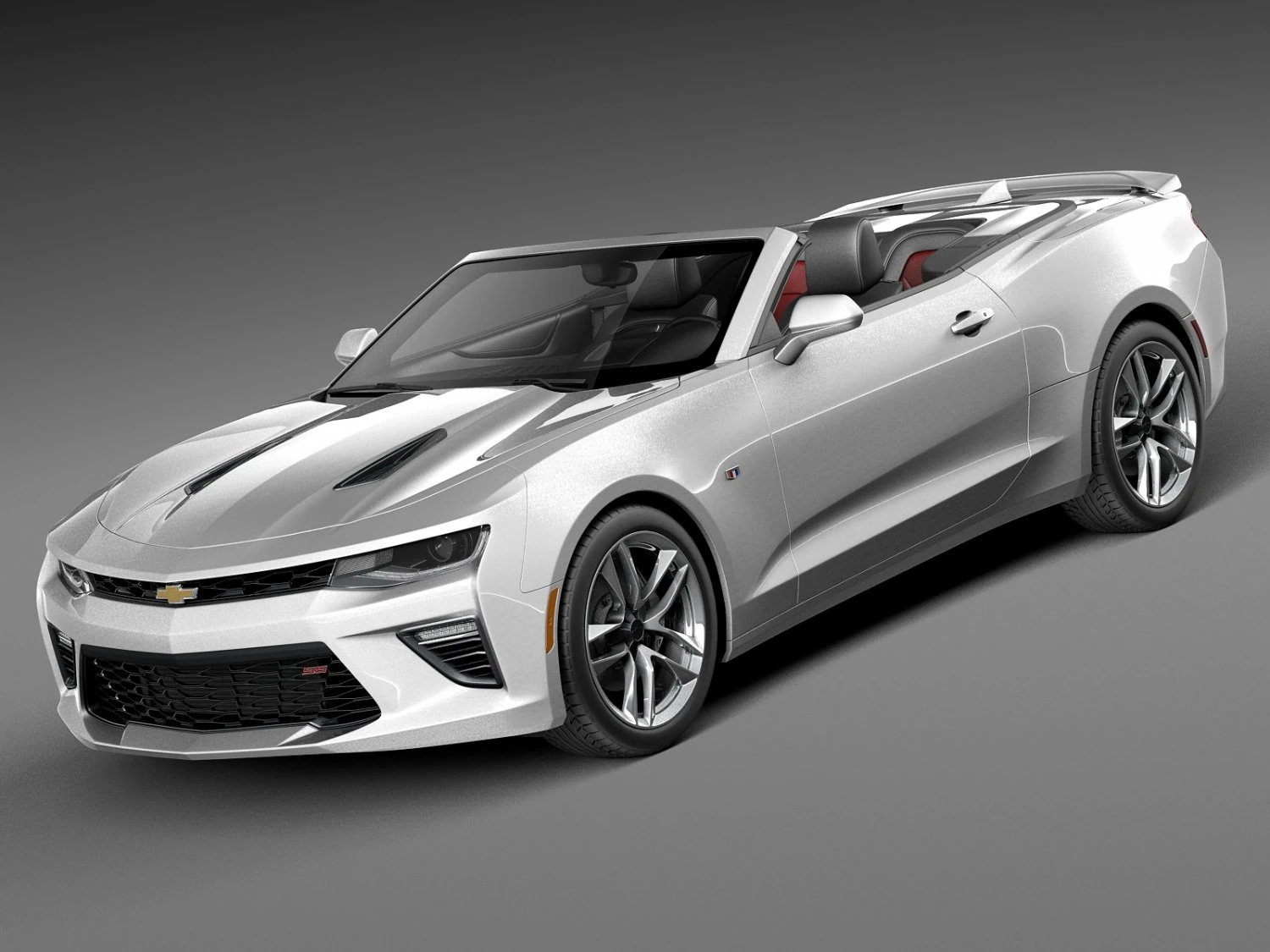 Chevrolet Camaro SS Convertible 2016 3D Model .c4d .max .obj .3ds .fbx .stl .blend 