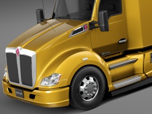 Kenworth T680 2015 Semi Truck Model 3D